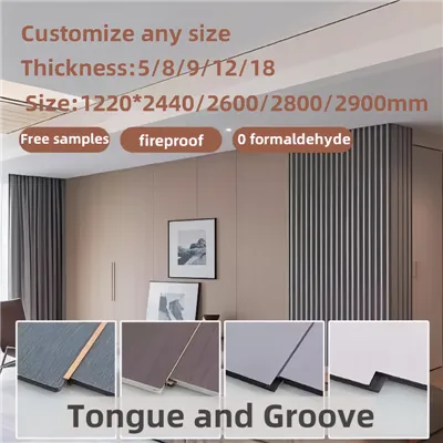 Γλώσσα-αυλάκι μπαμπού ξύλο καπλαμά ξύλου ξύλου